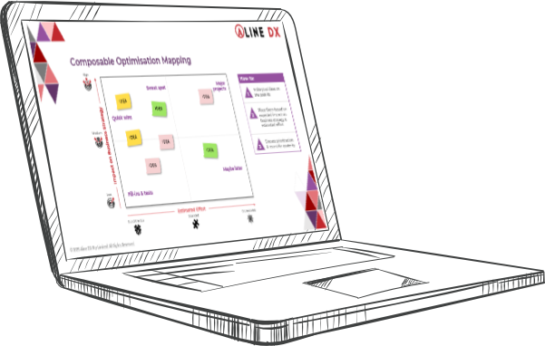 A laptop showing a slide titled 